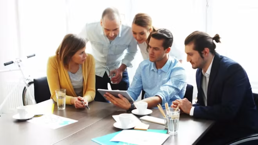 Professionals reviewing contracts, documents and obligations through a controlled process.